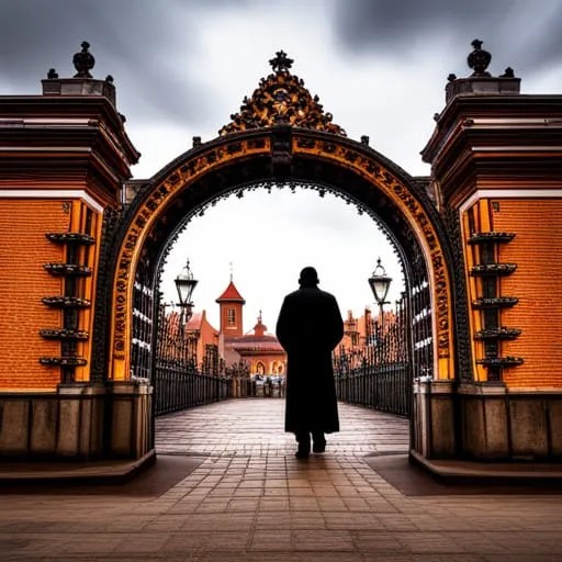 Tor Browser alternative: silhouette under an ornate archway as a symbol for the Tor Browser