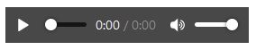SoundCloud alternative: HTML5 audio player with play button, progress bar and volume control