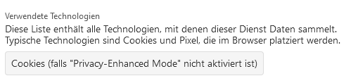 Usercentrics statement: cookies if "Privacy-Enhanced Mode" is not activated